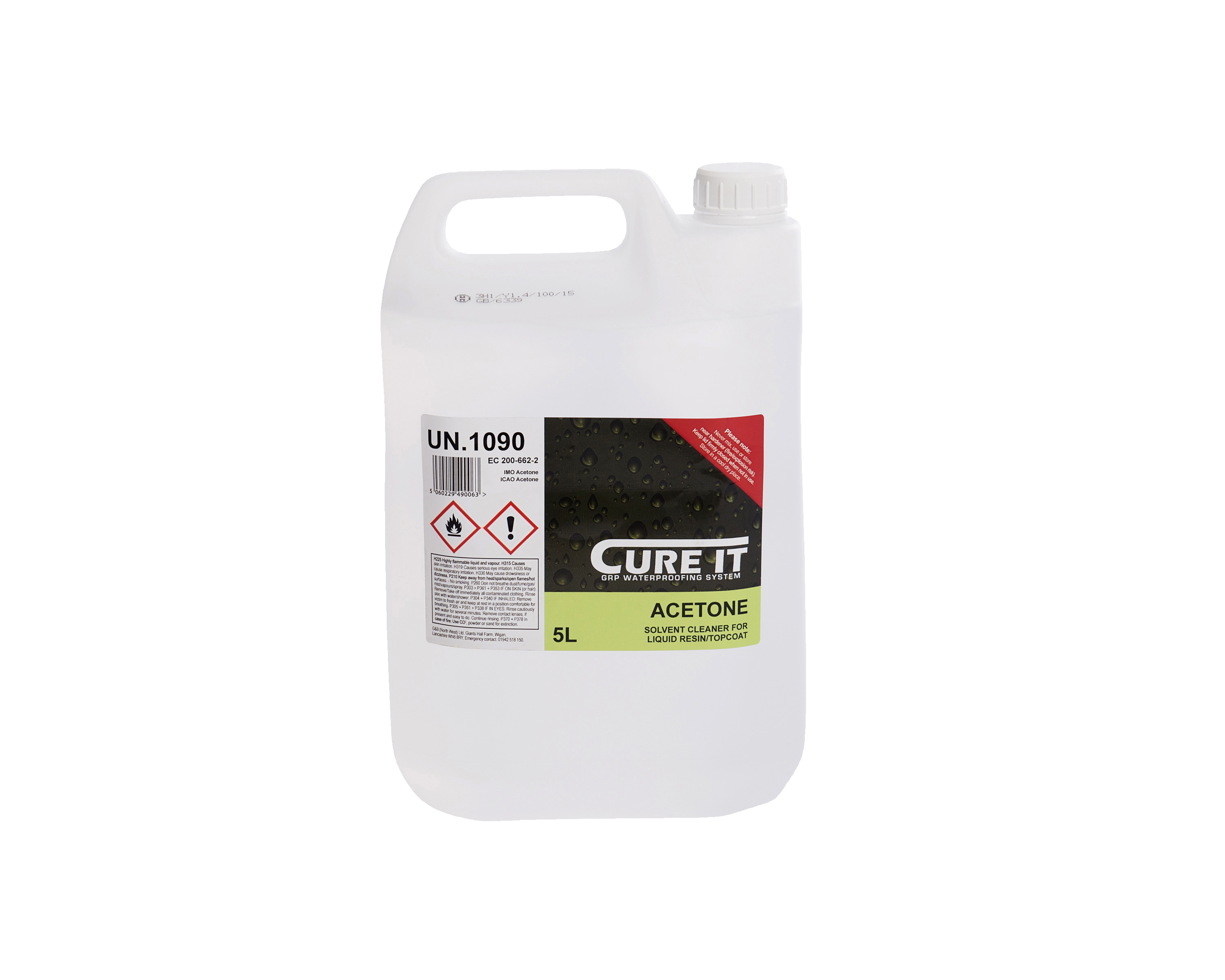 Cure-It Acetone 5L  CITACETONE5L