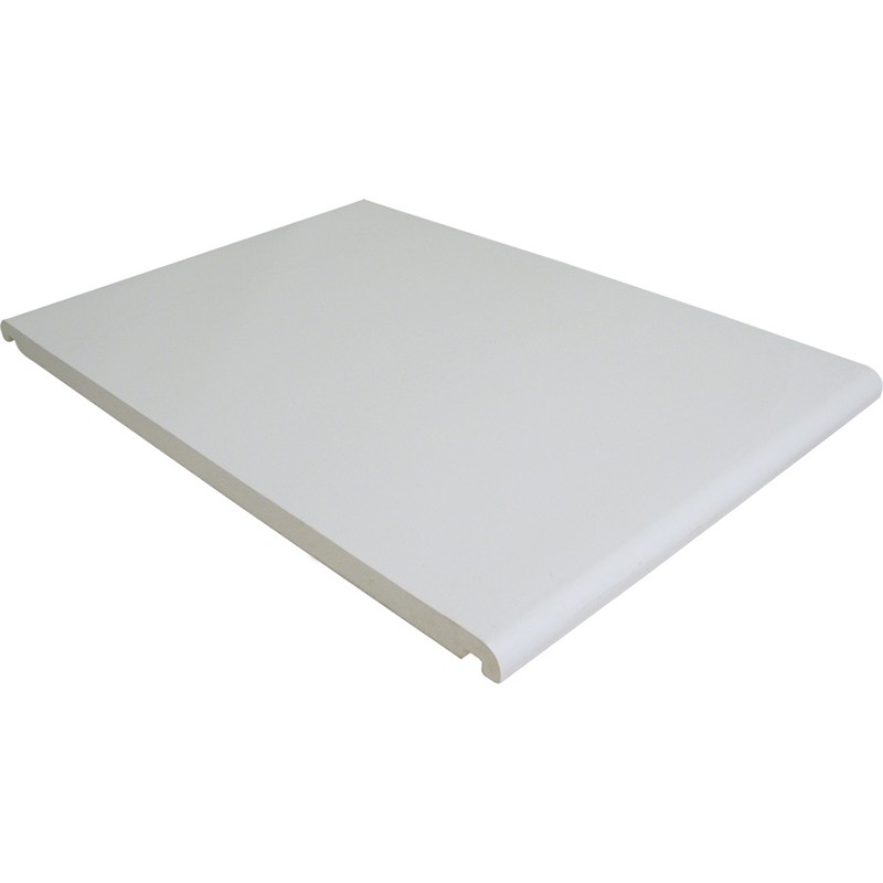FLOPLAST Mammoth Bullnose Board 16mm - Double Round Edge - 400mm - White