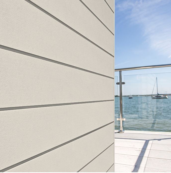 Cedral 118551 Click Smooth Weatherboard Cladding C07 Cream/White 3600 x 186mm