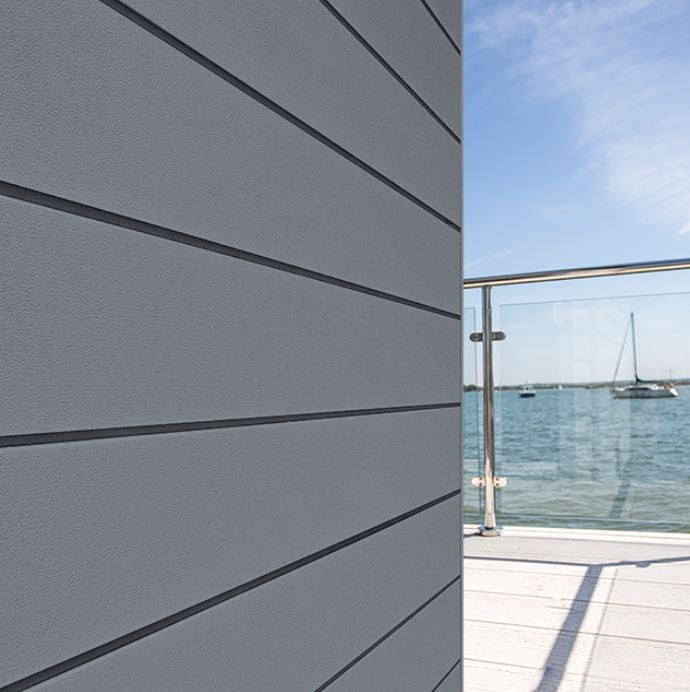 Cedral 119676 Click Smooth Weatherboard Cladding C15 Steel Grey 3600 x 186mm
