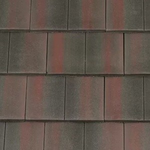 REDLAND ROOFING TILE DuoPlain, 45 Rustic Black (Coated), Smooth Finish, Concrete