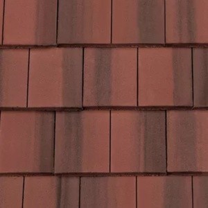 REDLAND ROOFING TILE DuoPlain, 78 Rustic Red (Coated), Smooth Finish, Concrete