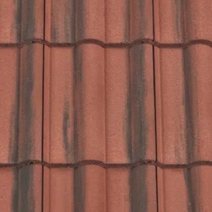 REDLAND ROOFING TILE 50 Double Roman, 39 Farmhouse Red, Smooth Finish, Concrete