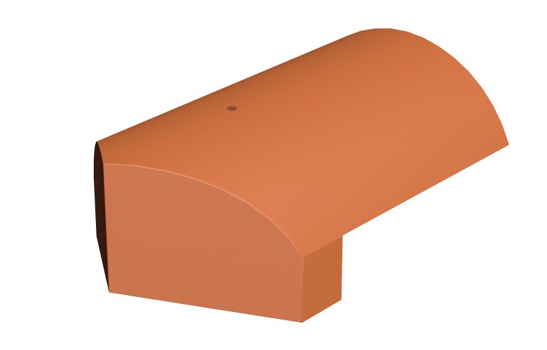 MARLEY TILES Lincoln Clay 375mm Third Round Hip End