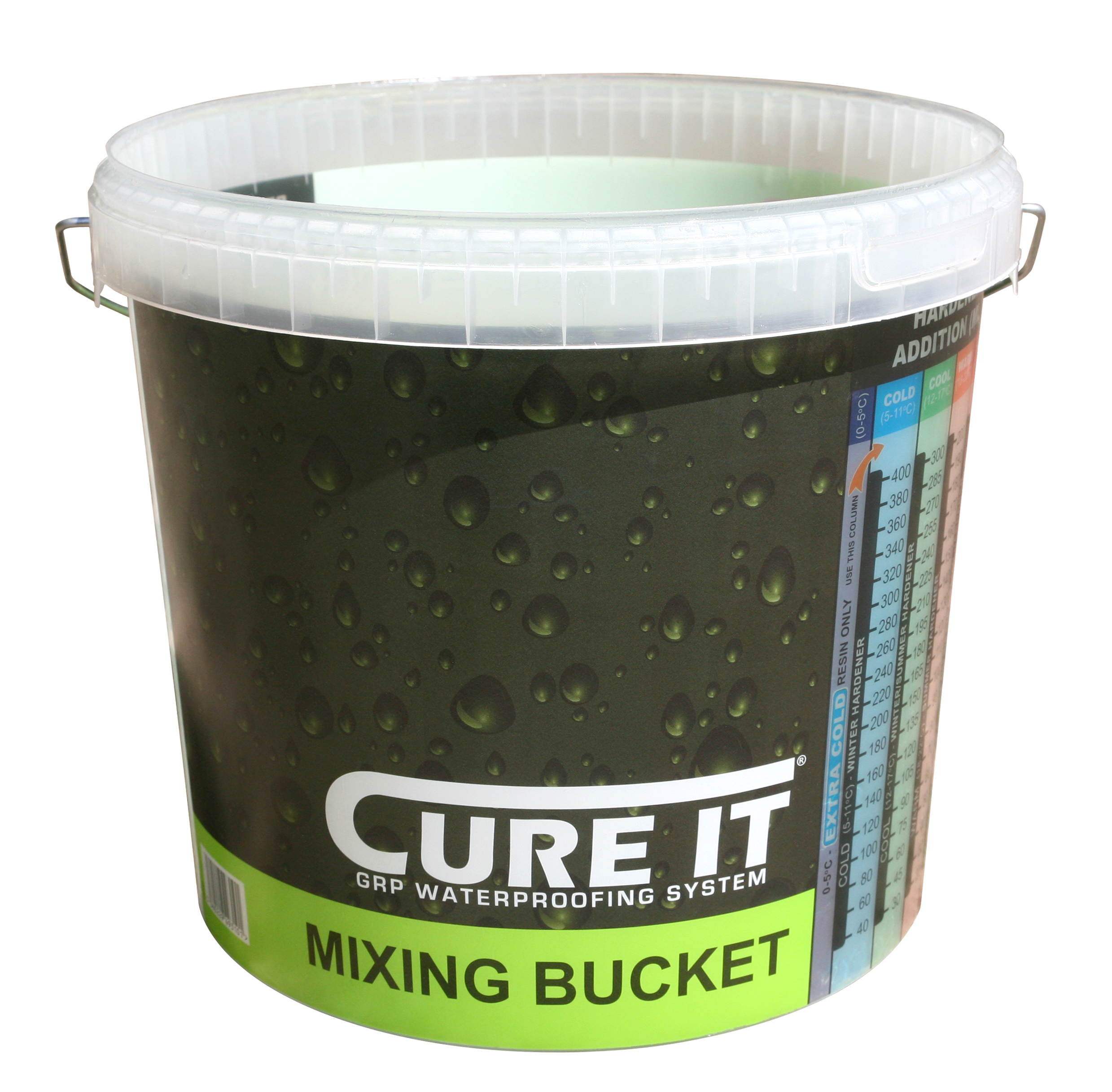 Cure It GRP Printed Mixing Bucket 10Ltr   CITBUCKET10L