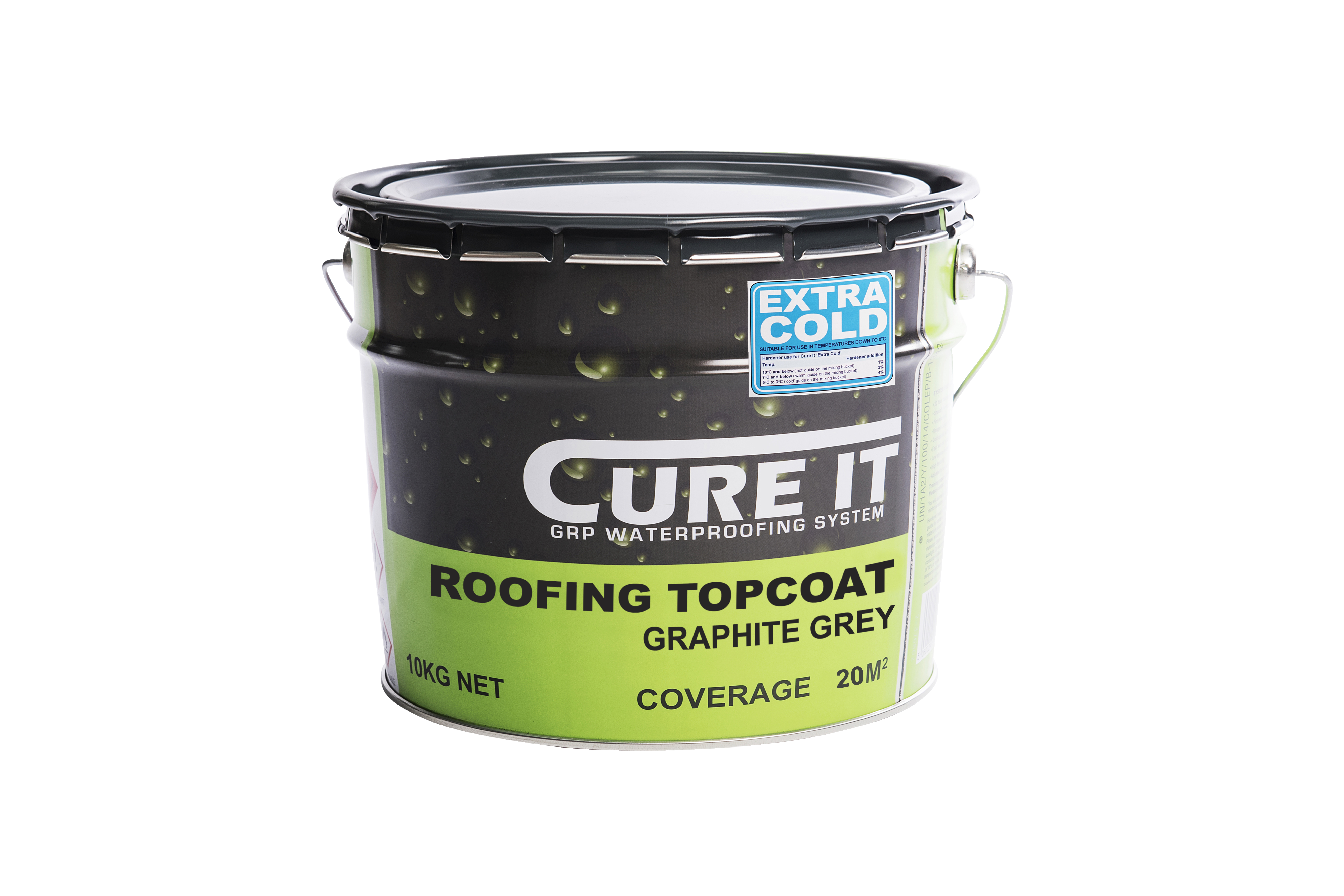 Cure It GRP Roofing Topcoat Graphite 10Kg   CITRTOPCG10