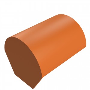 SANDTOFT TILES - Clay Half Round Risge With Block End