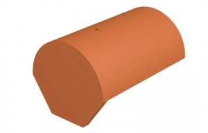 MARLEY TILES Lincoln Clay 375mm Half Round Ridge End