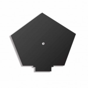 CONTINUOUS DRY VERGE RIDGE END CAP -SLATE BLACK  ETRDVRECAPSBK